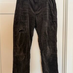 Anthropologie Black Corduroy Pants